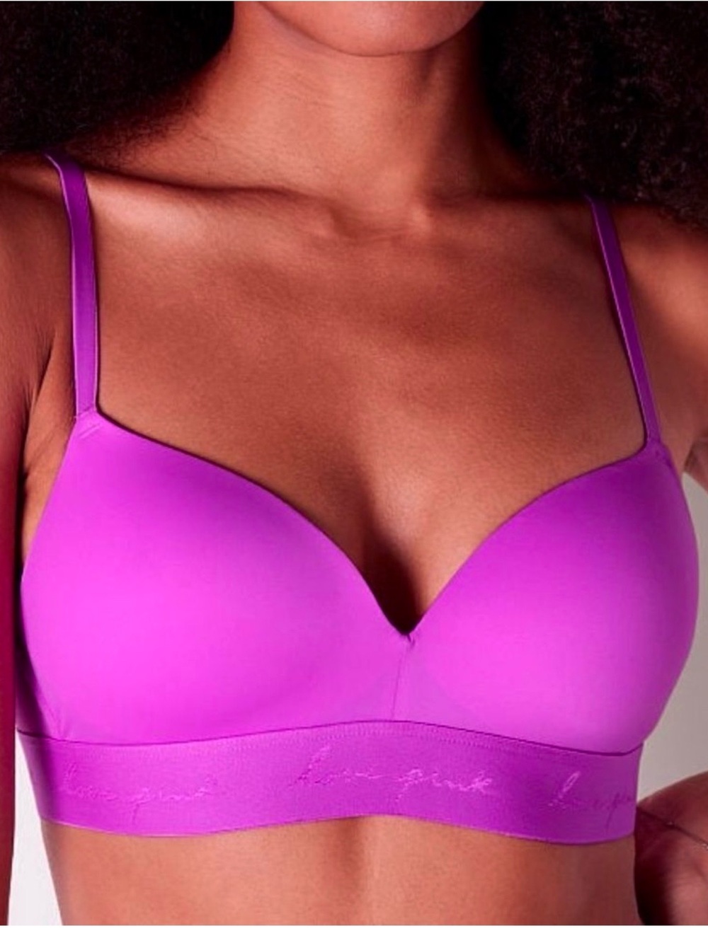 NWT Victoria Secret PINK Wear Everywhere Wireless Bra Magenta 38D